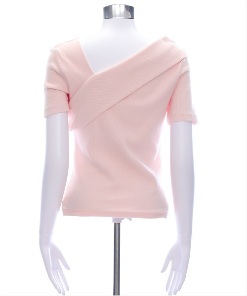 CLEAR BASIC（クリアベーシック）の「クロスリブ半袖カットソー［大人 カジュアル 着回し抜群］≪SS新作≫（Tシャツ/カットソー・レディース・オフホワイト/ブラック/サックスブルー/ピンク/ブラウン/カーキ/ボルドー・F）」の16枚目の写真