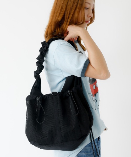Dickies(ディッキーズ)の「【DICKIES/ディッキーズ】Dickies MP DS SHOULDER BAG 80976500/ショルダーバッグ/シャーリング/ユニセックス【WEB限定】(トートバッグ・レディース・グレー/ブラック/アイボリー・フリー)」の1枚目の写真