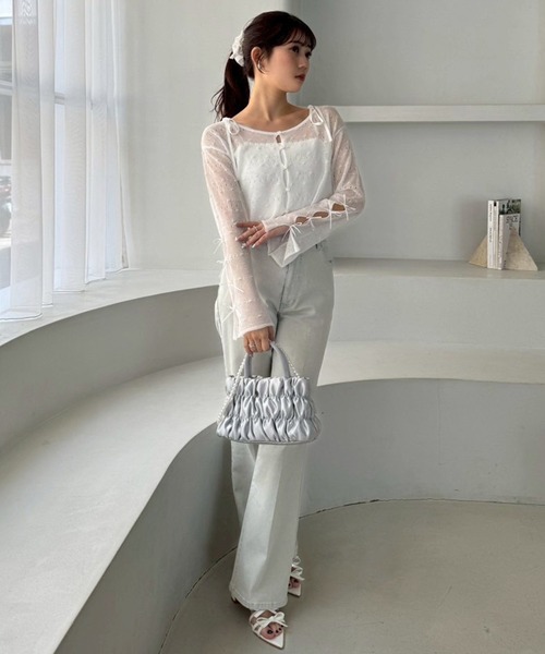 one after another NICE CLAUP（ワンアフターアナザーナイスクラップ）の「ニットアンサンブル（アンサンブル・レディース・ピンク/ミント/オフホワイト/ブラック・FREE）」の21枚目の写真