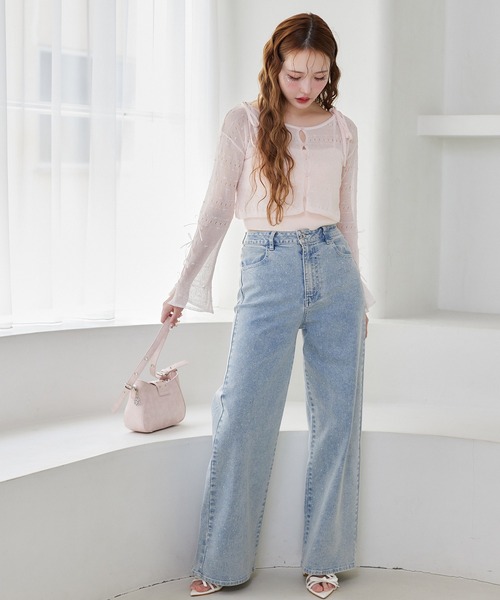 one after another NICE CLAUP（ワンアフターアナザーナイスクラップ）の「ニットアンサンブル（アンサンブル・レディース・ピンク/ミント/オフホワイト/ブラック・FREE）」の13枚目の写真