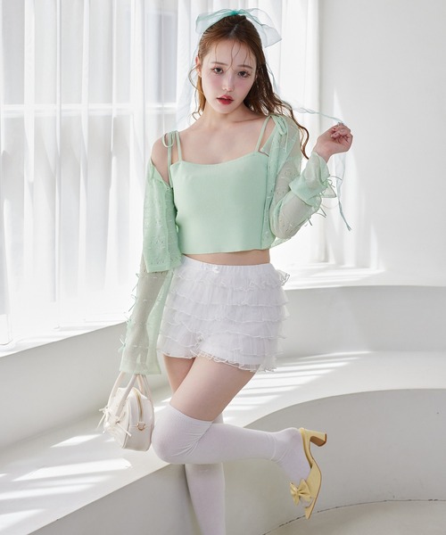 one after another NICE CLAUP（ワンアフターアナザーナイスクラップ）の「ニットアンサンブル（アンサンブル・レディース・ピンク/ミント/オフホワイト/ブラック・FREE）」の16枚目の写真