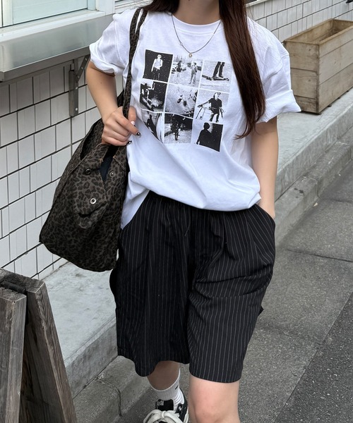 napinna maison(ナピナメゾン)の「【napinna maison×HIINA】オーバープリントTシャツ(Tシャツ/カットソー・レディース・ホワイト系2/ホワイト系1/ブラック系1・L/M)」の6枚目の写真