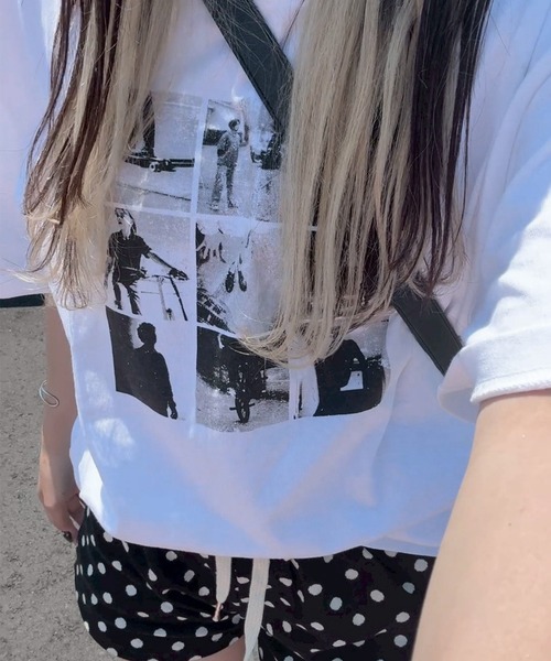 napinna maison(ナピナメゾン)の「【napinna maison×HIINA】オーバープリントTシャツ(Tシャツ/カットソー・レディース・ホワイト系2/ホワイト系1/ブラック系1・L/M)」の8枚目の写真