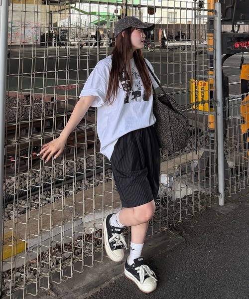napinna maison(ナピナメゾン)の「【napinna maison×HIINA】オーバープリントTシャツ(Tシャツ/カットソー・レディース・ホワイト系2/ホワイト系1/ブラック系1・L/M)」の19枚目の写真