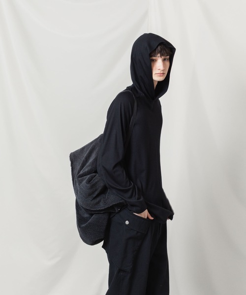 ATTACHMENT(アタッチメント)の「1/60 ウールスムース フーデッドプルオーバー / 1/60 WOOL SMOOTH HOODED PULLOVER(パーカー・メンズ・ネイビー/ブラック/キャメル・1/3/2)」の5枚目の写真