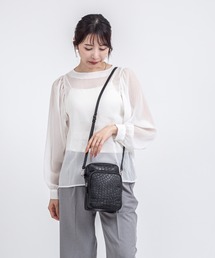 【BELLIES YORK】クロコダイル×牛革　ショルダーバッグ ポーチ ポシェット