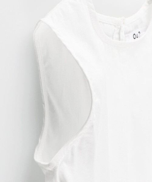 EDWIN（エドウィン）の「【Ou? by EDWIN】ノースリーブブラウス（シャツ/ブラウス・キッズ・サックスブルー/オフホワイト・90/120/110/100/130/140/150）」の7枚目の写真