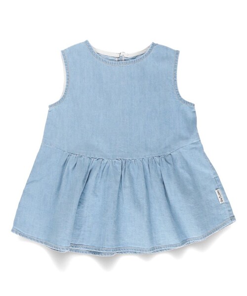 EDWIN（エドウィン）の「【Ou? by EDWIN】ノースリーブブラウス（シャツ/ブラウス・キッズ・サックスブルー/オフホワイト・90/120/110/100/130/140/150）」の10枚目の写真