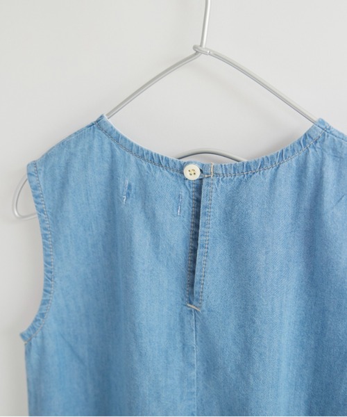 EDWIN（エドウィン）の「【Ou? by EDWIN】ノースリーブブラウス（シャツ/ブラウス・キッズ・サックスブルー/オフホワイト・90/120/110/100/130/140/150）」の16枚目の写真
