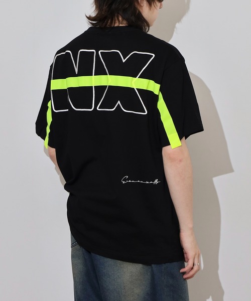 FUNALIVE（ファンアライブ）の「ユニセックス バックNXライン入りTシャツ（Tシャツ/カットソー・メンズ・ブラック/ホワイト・L/M）」の11枚目の写真