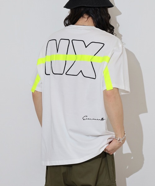 FUNALIVE（ファンアライブ）の「ユニセックス バックNXライン入りTシャツ（Tシャツ/カットソー・メンズ・ブラック/ホワイト・L/M）」の5枚目の写真