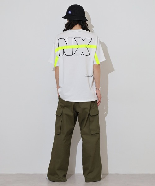 FUNALIVE（ファンアライブ）の「ユニセックス バックNXライン入りTシャツ（Tシャツ/カットソー・メンズ・ブラック/ホワイト・L/M）」の8枚目の写真