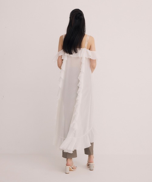 EIMY ISTOIRE(エイミーイストワール)の「ラッフルキャミロングブラウス(シャツ/ブラウス・レディース・ホワイト/サックスブルー/ブラック/ライトイエロー・F)」の21枚目の写真
