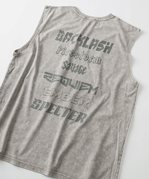 SlashDate（スラッシュデイト）の「【82】グランジ加工 ロックテイスト ノースリーブTシャツ タンクトップ バックプリント メンズ　レディース（タンクトップ・メンズ・ブラック系その他/ブラック/グレー系その他/ブラック系その他2/ブラウン/ライトグレー・M/L）」の9枚目の写真