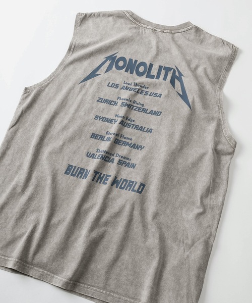 SlashDate（スラッシュデイト）の「【82】グランジ加工 ロックテイスト ノースリーブTシャツ タンクトップ バックプリント メンズ　レディース（タンクトップ・メンズ・ブラック系その他/ブラック/グレー系その他/ブラック系その他2/ブラウン/ライトグレー・M/L）」の11枚目の写真