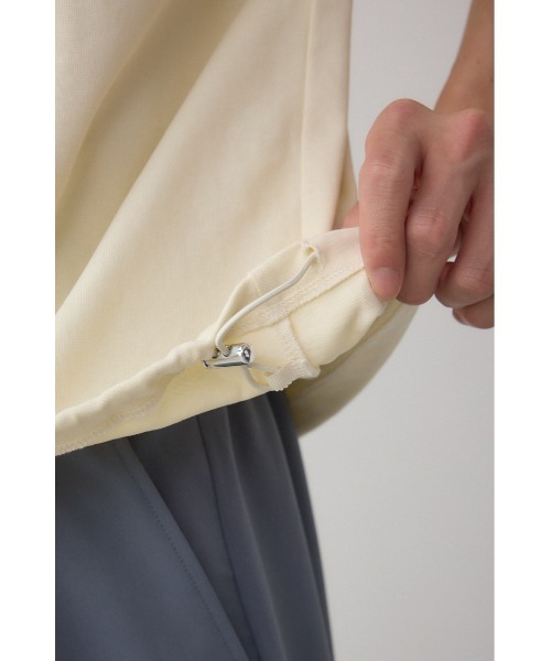 AZUL by moussy(アズールバイマウジー)の「切り替えデザインドローコードトップス(Tシャツ/カットソー・メンズ・ダークブラウン/オフホワイト/ブラック/ダークグレー・MEDIUM/LARGE)」の14枚目の写真