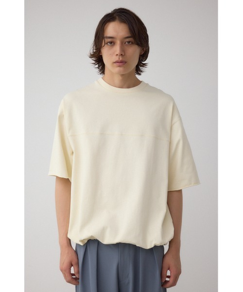AZUL by moussy(アズールバイマウジー)の「切り替えデザインドローコードトップス(Tシャツ/カットソー・メンズ・ダークブラウン/オフホワイト/ブラック/ダークグレー・MEDIUM/LARGE)」の15枚目の写真