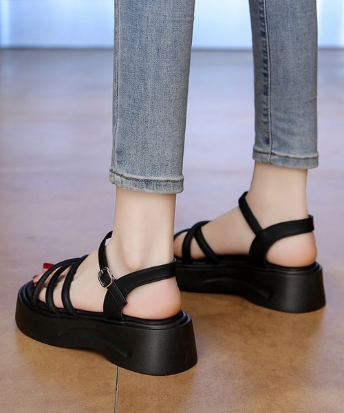 Miniministore(ミニミニストア)の「アンクルストラップサンダル厚底レディース(サンダル・レディース・アイボリー/ブラック/シルバー・24.5cm/24.0cm/23.5cm/23.0cm/22.5cm)」の12枚目の写真