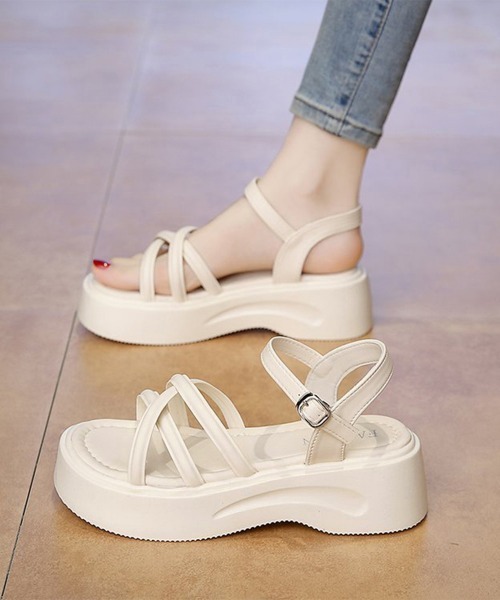 Miniministore(ミニミニストア)の「アンクルストラップサンダル厚底レディース(サンダル・レディース・アイボリー/ブラック/シルバー・24.5cm/24.0cm/23.5cm/23.0cm/22.5cm)」の20枚目の写真