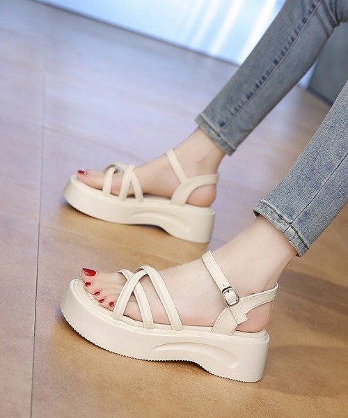 Miniministore(ミニミニストア)の「アンクルストラップサンダル厚底レディース(サンダル・レディース・アイボリー/ブラック/シルバー・24.5cm/24.0cm/23.5cm/23.0cm/22.5cm)」の21枚目の写真