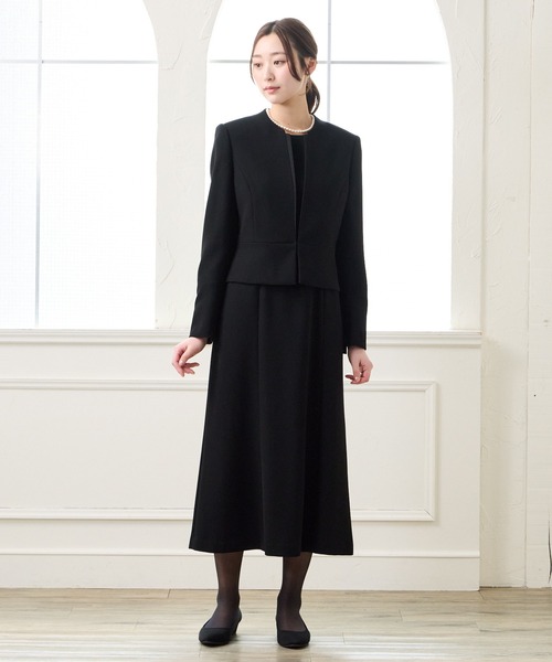 セール】【喪服・礼服・WEB限定】マシンウォッシャブル サテン切り替え