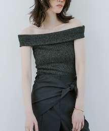 anuans | ラメオフショルダーニットトップス(シャツ/ブラウス)