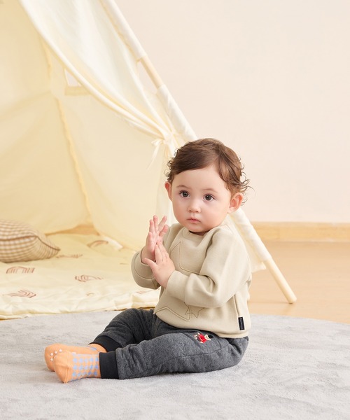 combimini（コンビミニ）の「あったかニットキルトラップパンツ（星）（その他パンツ・キッズ・ダークグレー・70/80）」の3枚目の写真