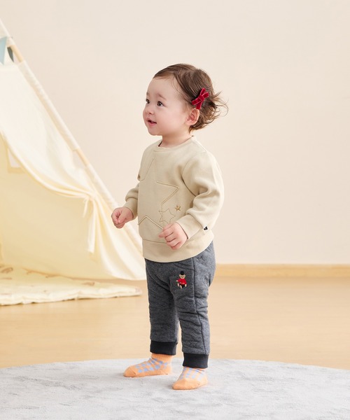 combimini（コンビミニ）の「あったかニットキルトラップパンツ（星）（その他パンツ・キッズ・ダークグレー・70/80）」の4枚目の写真