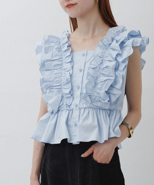 ペタルフリルブラウス（シャツ/ブラウス）｜ADAM ET ROPE