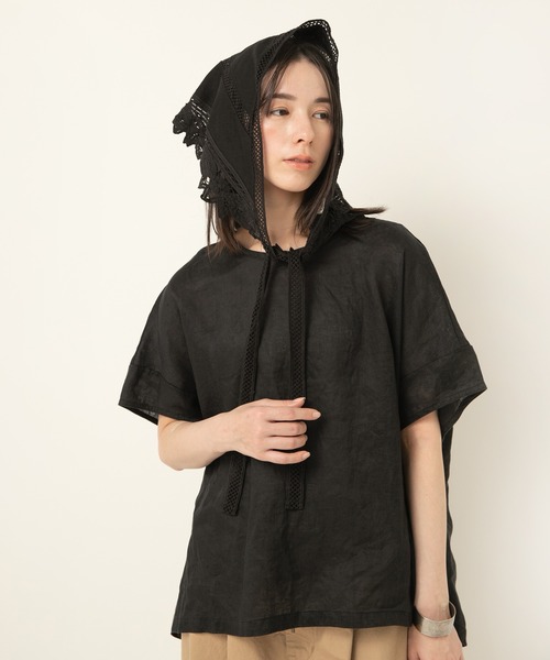 RNA-N（アールエヌエーエヌ）の「E5139 バテンレーススカーフ（ストール/ショール・レディース・オフホワイト/ブラック・FREE）」の6枚目の写真