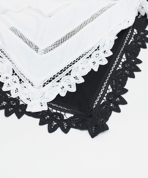 RNA-N（アールエヌエーエヌ）の「E5139 バテンレーススカーフ（ストール/ショール・レディース・オフホワイト/ブラック・FREE）」の21枚目の写真