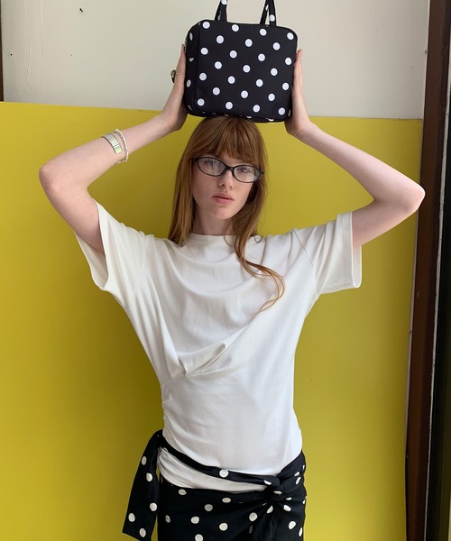tシャツ 「LONSLAN」ツイストヘムTシャツ LONW25s062 レディース メンズ LONSLAN】ツイストヘムTシャツ LONW25s062（Tシャツ/カットソー