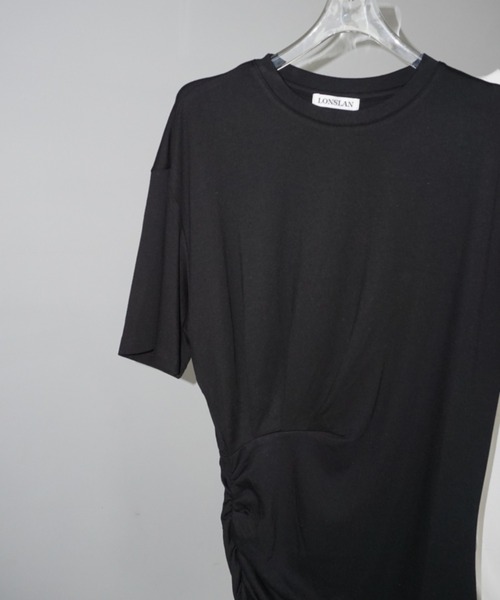 LONSLAN】ツイストヘムTシャツ LONW25s062（Tシャツ/カットソー