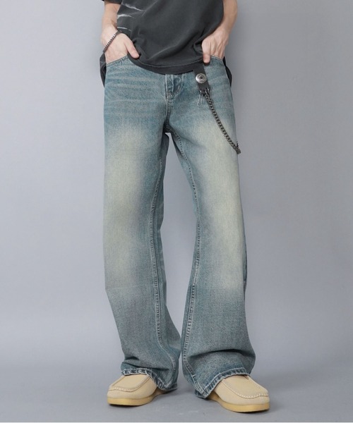 SPINNS（スピンズ）の「ヴィンテージ加工ストレートデニムパンツ/古着風（デニムパンツ・メンズ・ブルー・L/M）」の21枚目の写真