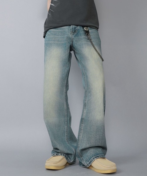 SPINNS（スピンズ）の「ヴィンテージ加工ストレートデニムパンツ/古着風（デニムパンツ・メンズ・ブルー・L/M）」の14枚目の写真