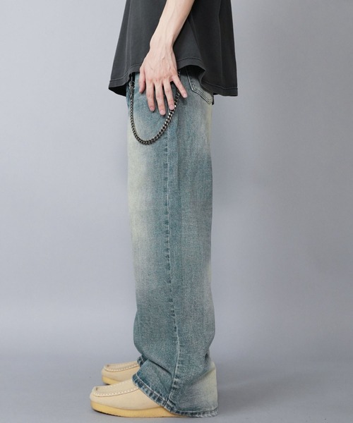 SPINNS（スピンズ）の「ヴィンテージ加工ストレートデニムパンツ/古着風（デニムパンツ・メンズ・ブルー・L/M）」の15枚目の写真