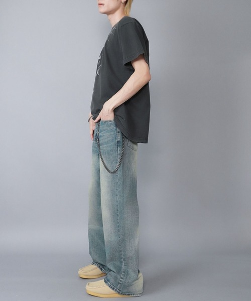 SPINNS（スピンズ）の「ヴィンテージ加工ストレートデニムパンツ/古着風（デニムパンツ・メンズ・ブルー・L/M）」の6枚目の写真