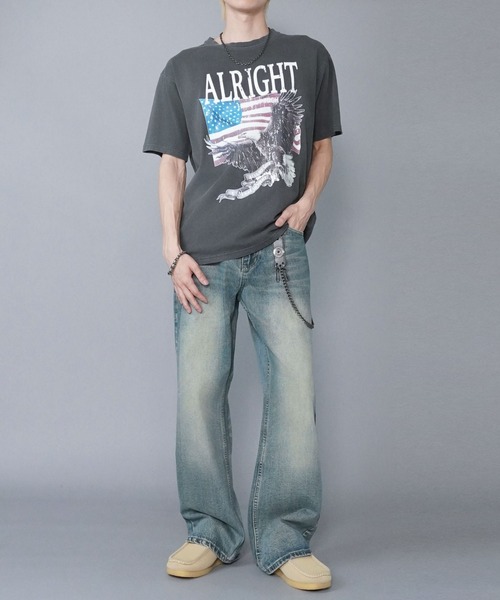 SPINNS（スピンズ）の「ヴィンテージ加工ストレートデニムパンツ/古着風（デニムパンツ・メンズ・ブルー・L/M）」の8枚目の写真