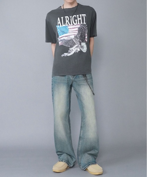 SPINNS（スピンズ）の「ヴィンテージ加工ストレートデニムパンツ/古着風（デニムパンツ・メンズ・ブルー・L/M）」の9枚目の写真