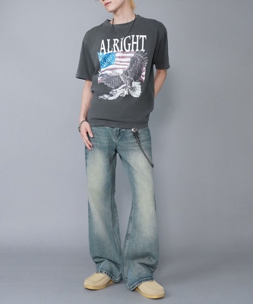 SPINNS（スピンズ）の「ヴィンテージ加工ストレートデニムパンツ/古着風（デニムパンツ・メンズ・ブルー・L/M）」の11枚目の写真