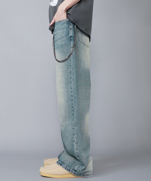 SPINNS（スピンズ）の「ヴィンテージ加工ストレートデニムパンツ/古着風（デニムパンツ・メンズ・ブルー・L/M）」の17枚目の写真
