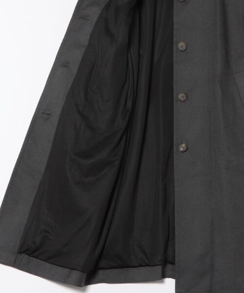 Munich(ミューニック)の「【軽量】【保温性】【吸水・速乾性】梳毛調合繊×コーデュロイ×octaステンカラーコート(ステンカラーコート・レディース・ネイビー/チャコールグレー/グレー・FREE)」の5枚目の写真