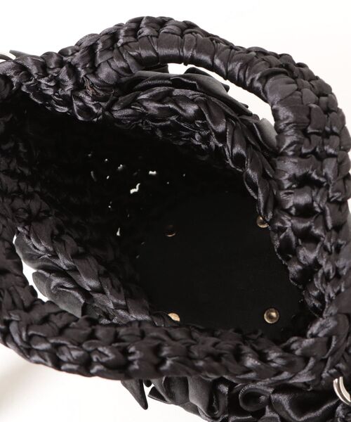 HOOK（フック）の「2WAY フリフリ手編み巾着ハンドバッグ /ショルダーバッグ（ハンドバッグ・レディース・グリーン/ブラウン/グレー/ホワイト/ベージュ/ブラック・FREE）」の8枚目の写真