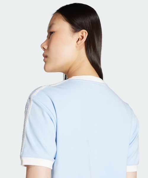 adidas Originals ラッフル スリーストライプス 半袖Tシャツ