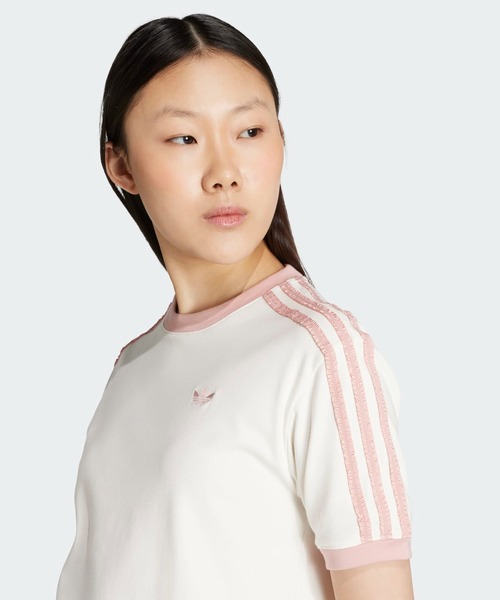 adidas Originals ラッフル スリーストライプス 半袖Tシャツ