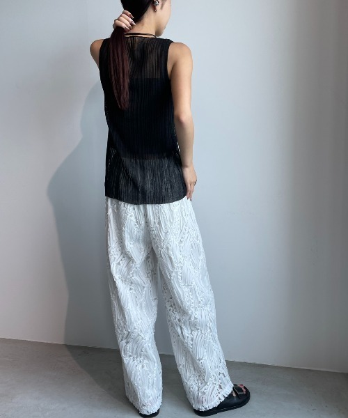 AIC.(エーアイシー)の「チュールレースイージーパンツ/セットアップ可能(その他パンツ・レディース・オフホワイト/ブラック・FREE)」の16枚目の写真