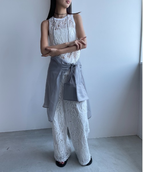 AIC.(エーアイシー)の「チュールレースイージーパンツ/セットアップ可能(その他パンツ・レディース・オフホワイト/ブラック・FREE)」の13枚目の写真