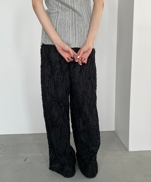 AIC.(エーアイシー)の「チュールレースイージーパンツ/セットアップ可能(その他パンツ・レディース・オフホワイト/ブラック・FREE)」の19枚目の写真