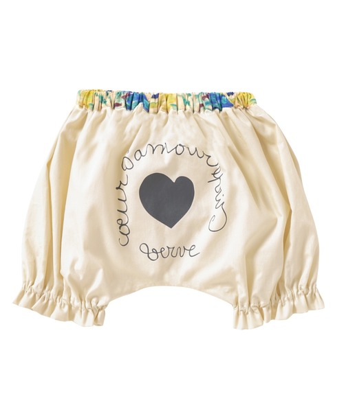 10mois(ディモワ)の「【マティス×10mois(ディモワ)】Henri Mateisse(アンリ・マティス) ブルマ 70-90cm(その他パンツ・キッズ・オフホワイト/チャコール・70-90cm)」の2枚目の写真