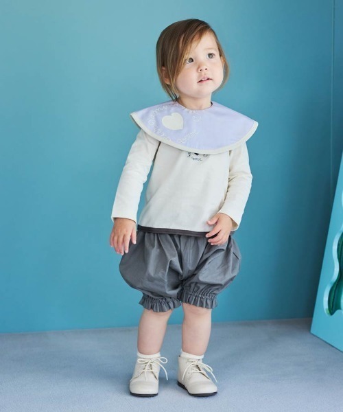 10mois(ディモワ)の「【マティス×10mois(ディモワ)】Henri Mateisse(アンリ・マティス) ブルマ 70-90cm(その他パンツ・キッズ・オフホワイト/チャコール・70-90cm)」の6枚目の写真